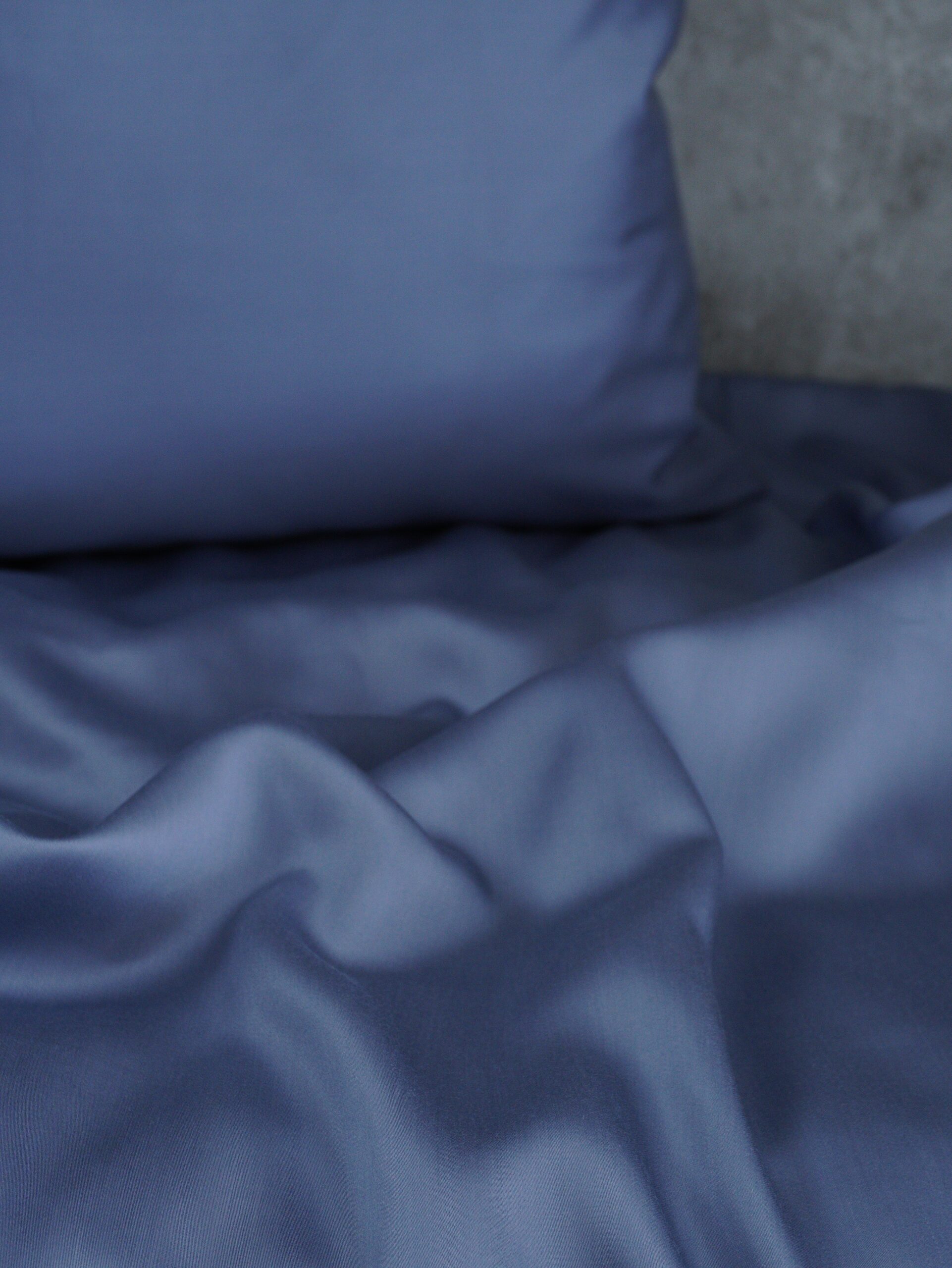 Tencel sateen duvet cover ‘Denim Blue’ - Image 2
