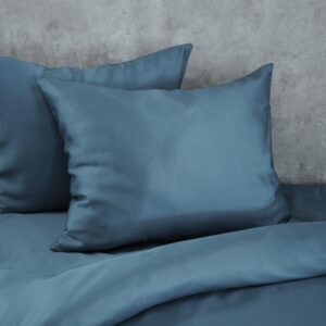 Tencel sateen pillowcase ‘Petrol Blue’