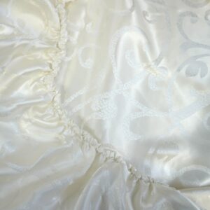 Silk fitted sheet ‘Ivory Jacquard’