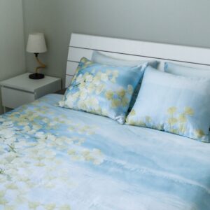 Tencel sateen duvet cover ‘Blue White Flower’ (kopeeri)
